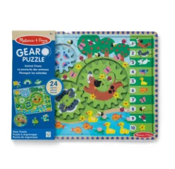 Animal Chase I-Spy Wooden Gear Puzzle