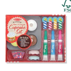 Bake & Decorate Wooden Cupcake Play Set