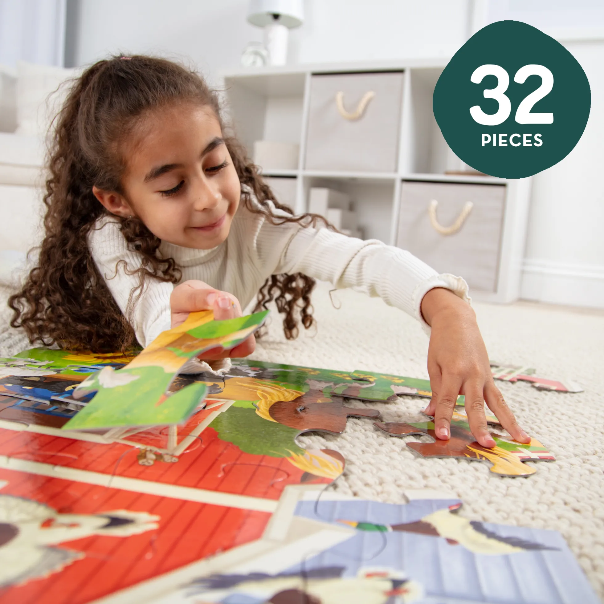Busy Barn Shaped Floor Puzzle - 32 Pieces