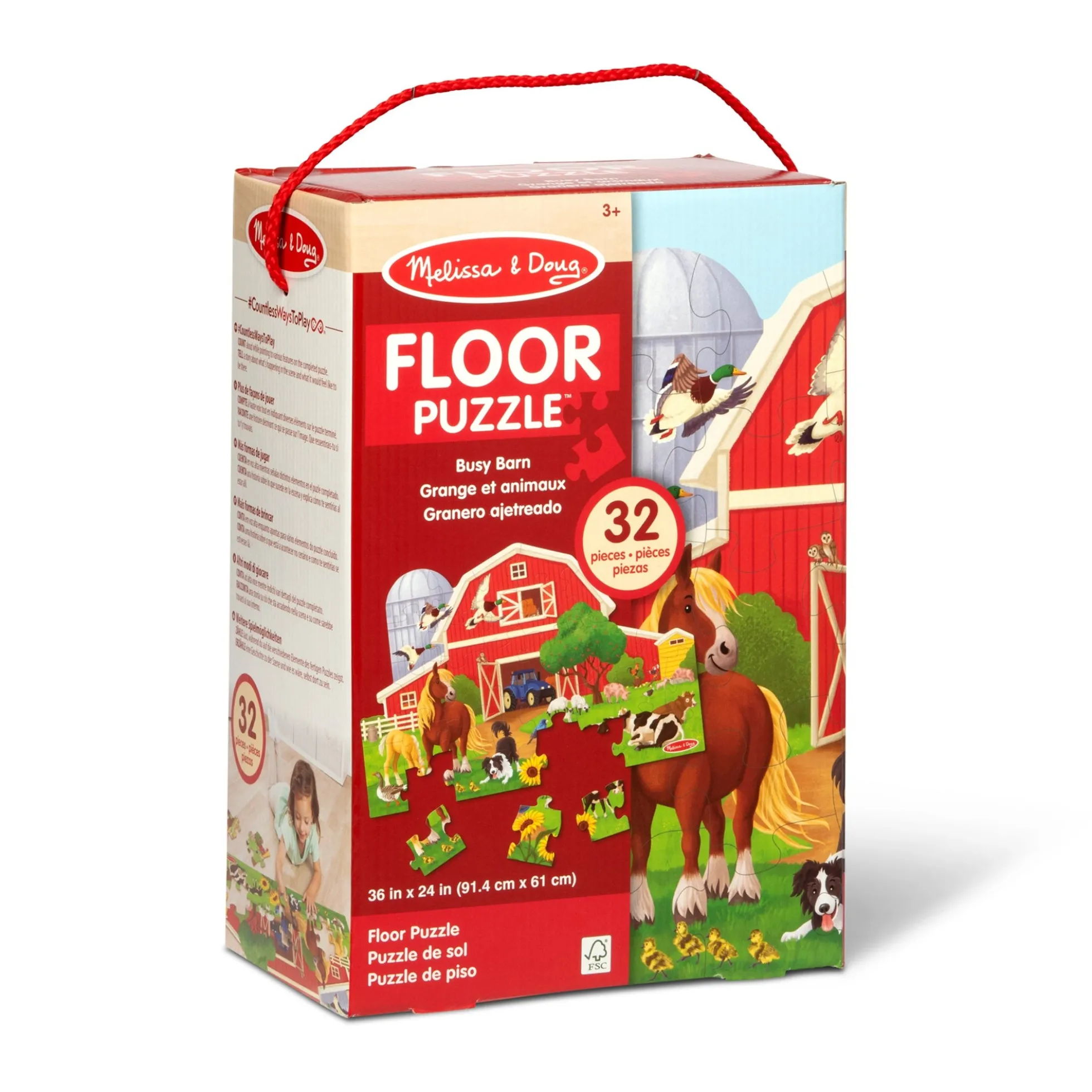 Busy Barn Shaped Floor Puzzle - 32 Pieces