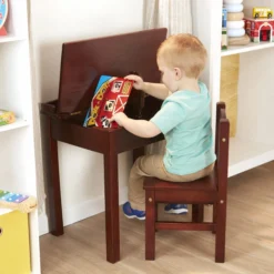 Child's Lift-Top Desk & Chair - Espresso