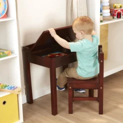 Child's Lift-Top Desk & Chair - Espresso