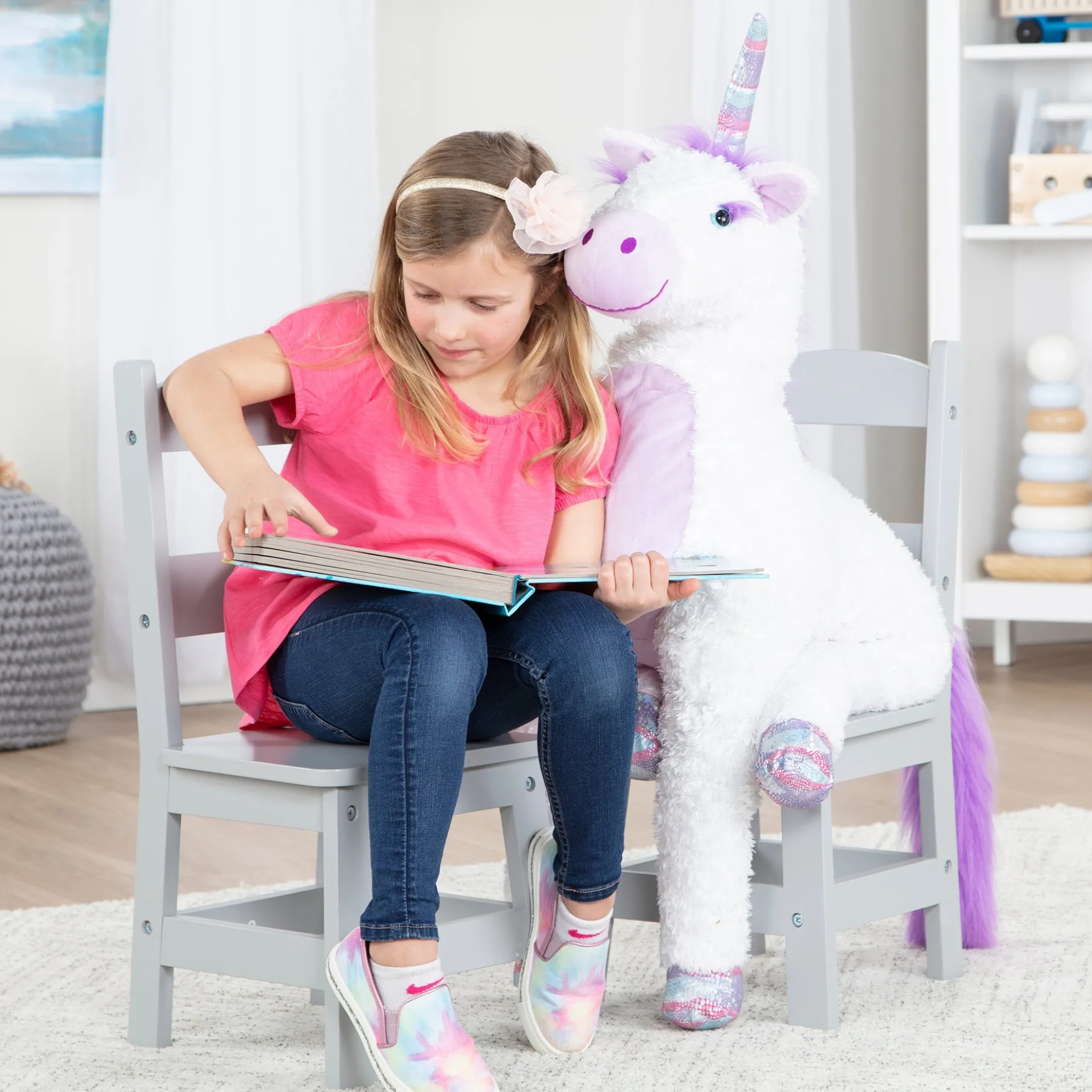 Child’s Wooden Chair Pair – Gray
