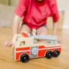Classic Wooden Fire Truck Play Set