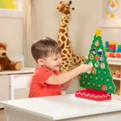 Countdown to Christmas Wooden Seasonal Calendar