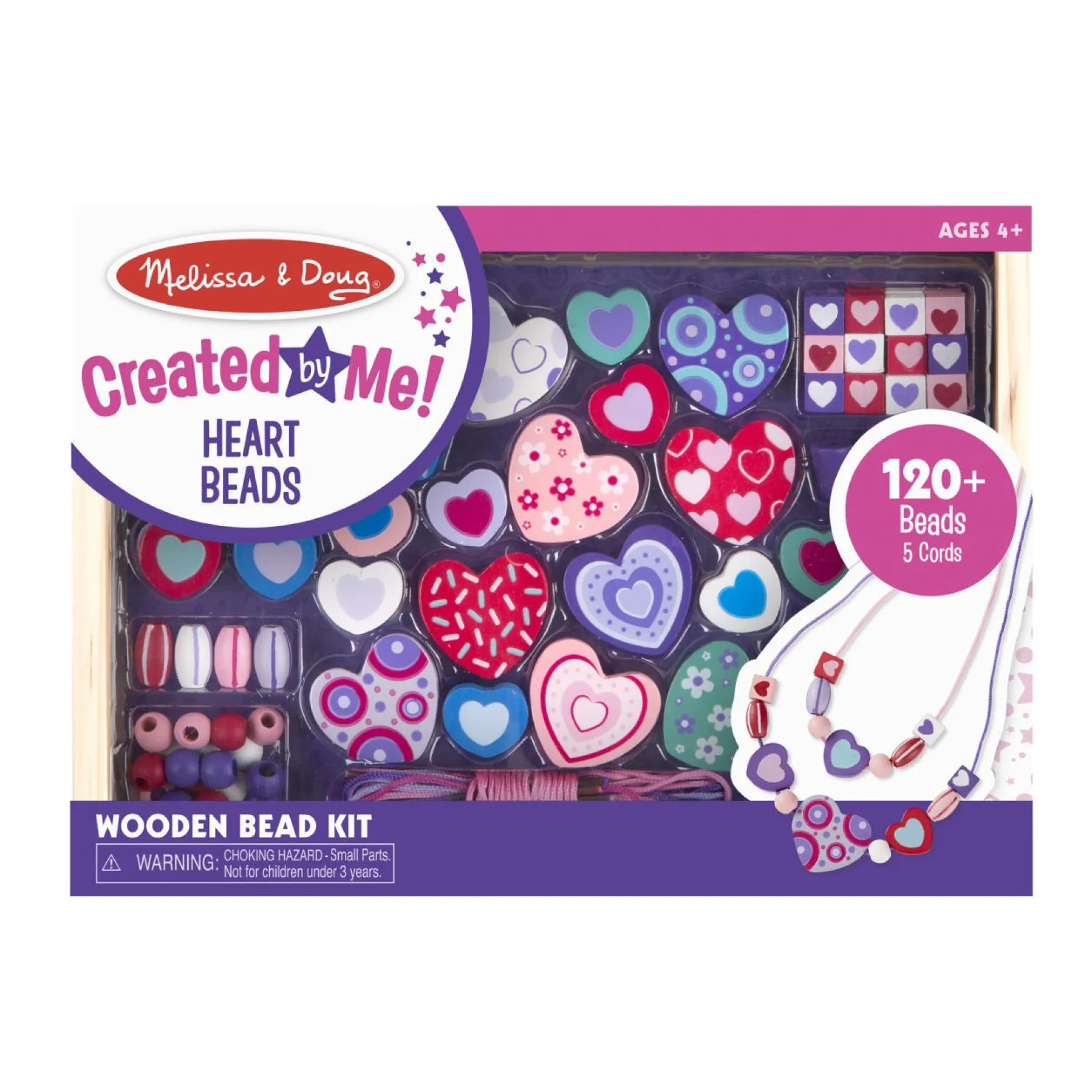 Created by Me! Heart Beads Wooden Bead Kit