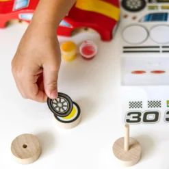 Decorate-Your-Own Wooden Race Car