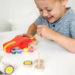 Decorate-Your-Own Wooden Race Car