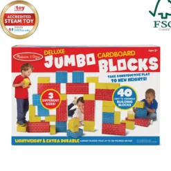 Deluxe Jumbo Cardboard Blocks - 40 Pieces