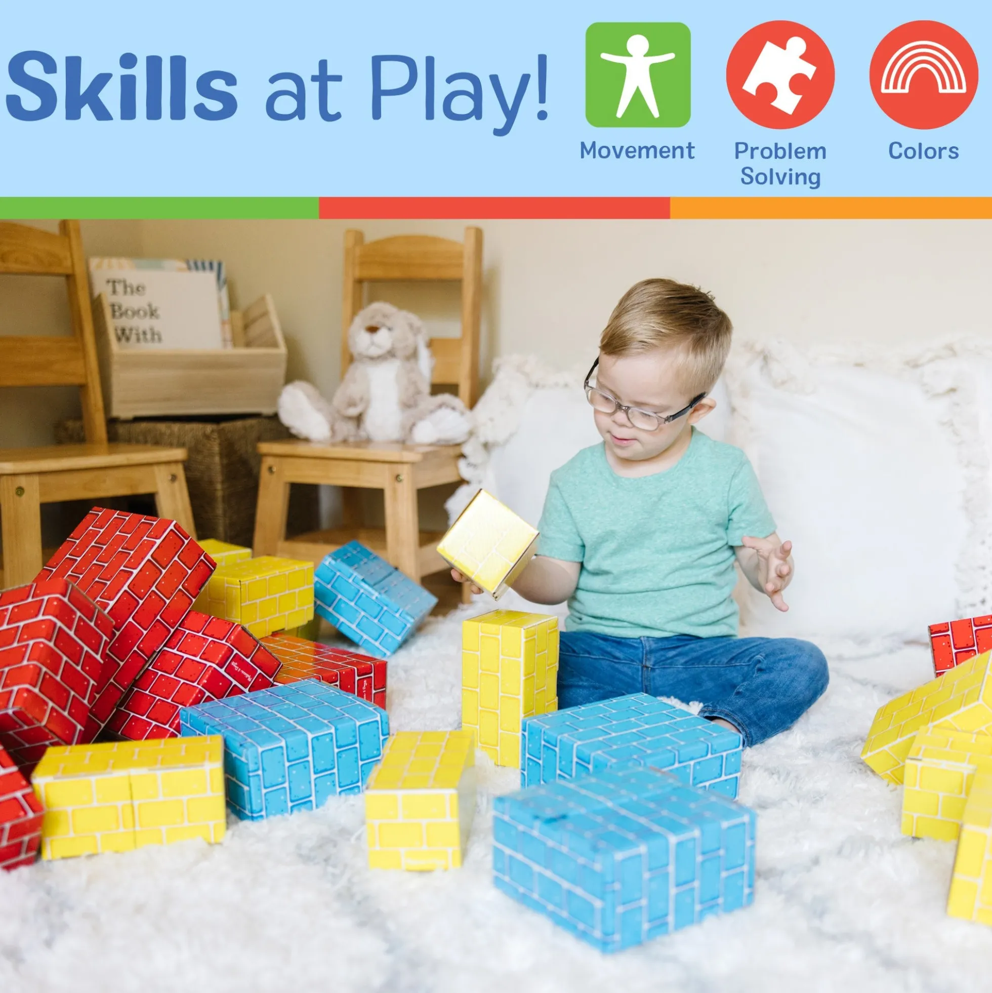 Deluxe Jumbo Cardboard Blocks - 40 Pieces