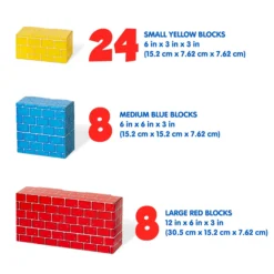 Deluxe Jumbo Cardboard Blocks - 40 Pieces