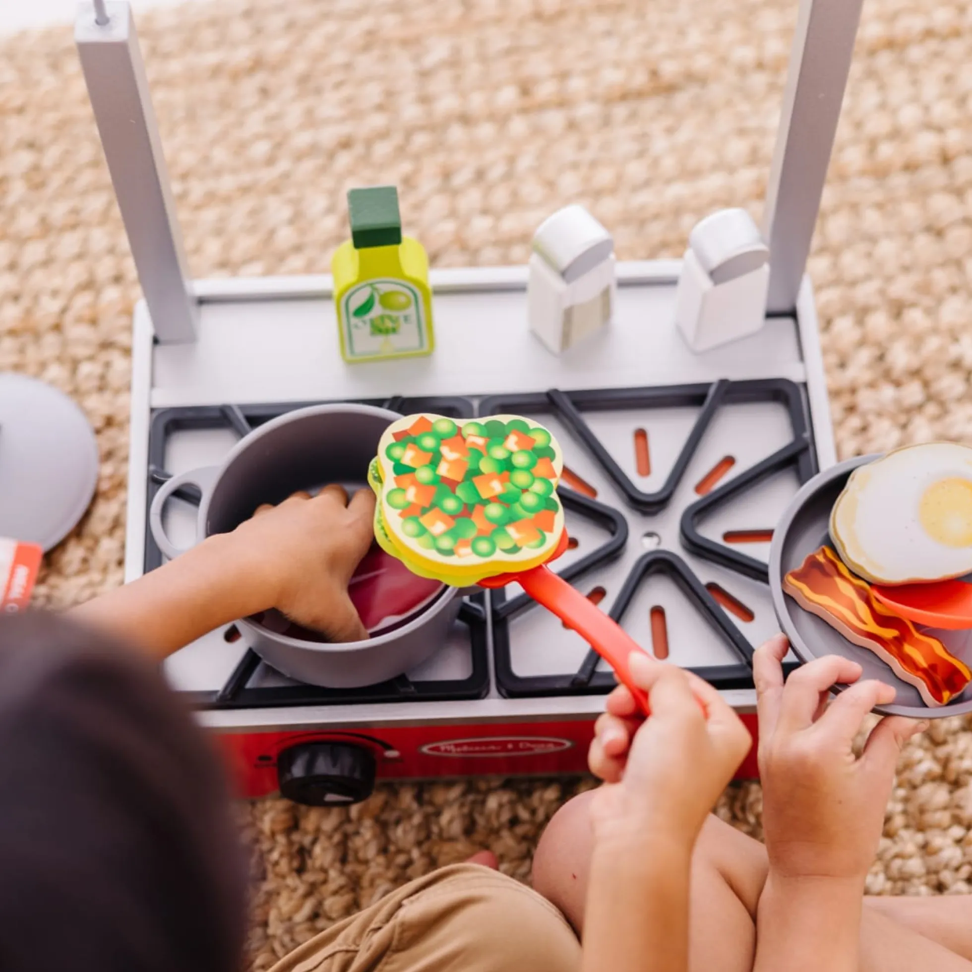 Deluxe Wooden Cooktop Set