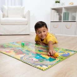 Dinosaur Adventure Tracks Floor Puzzle – 48 Pieces + 2 Wind-Up Dinosaurs