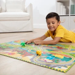 Dinosaur Adventure Tracks Floor Puzzle – 48 Pieces + 2 Wind-Up Dinosaurs