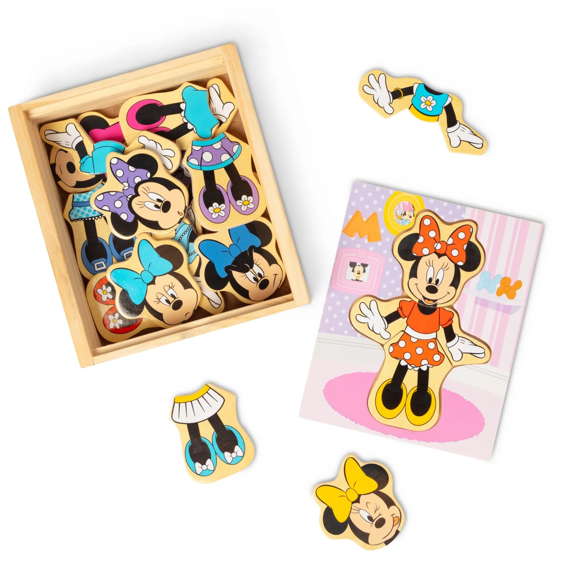 Disney Minnie Mouse Wooden Mix & Match Dress-Up Puzzle
