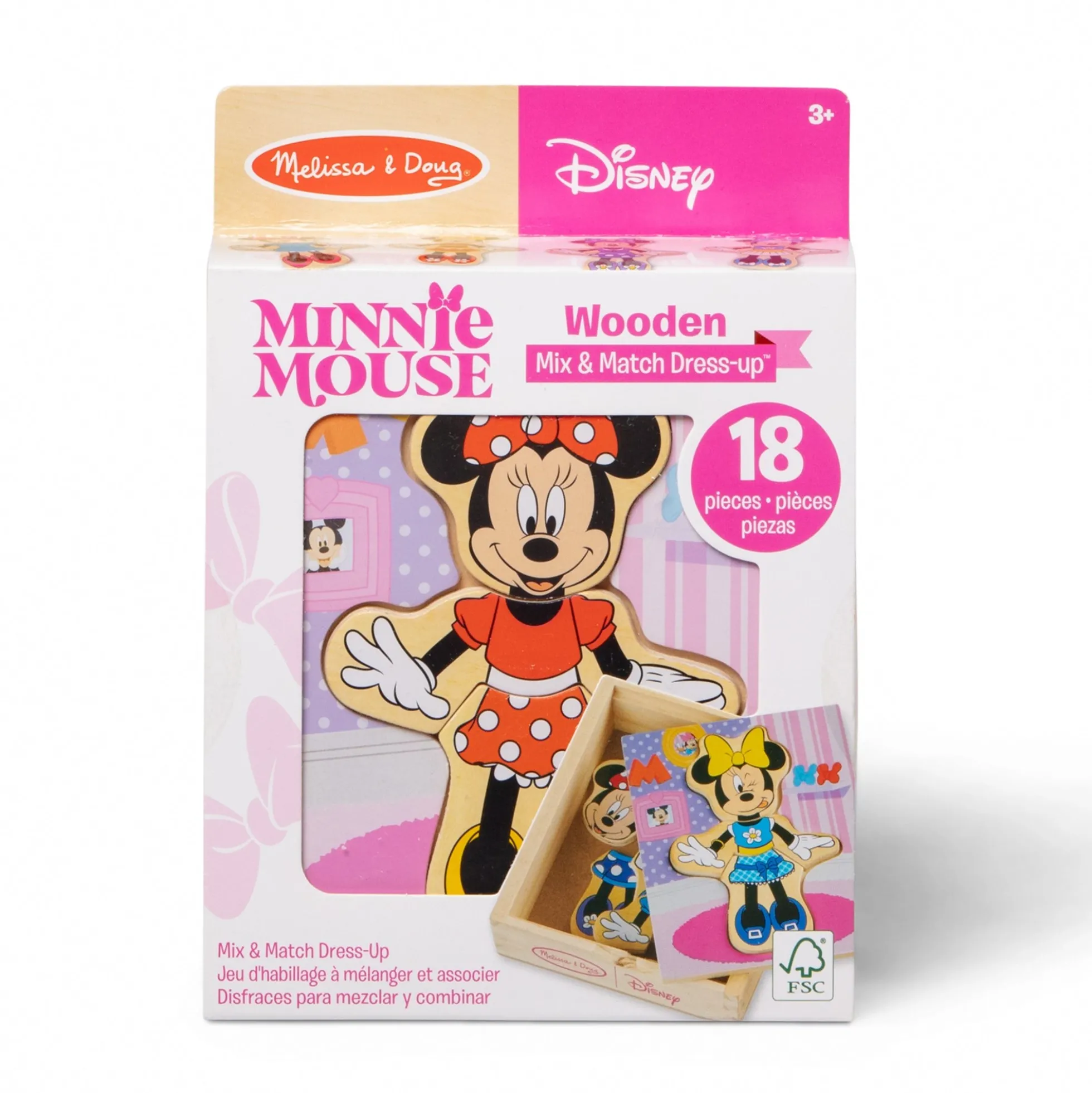 Disney Minnie Mouse Wooden Mix & Match Dress-Up Puzzle