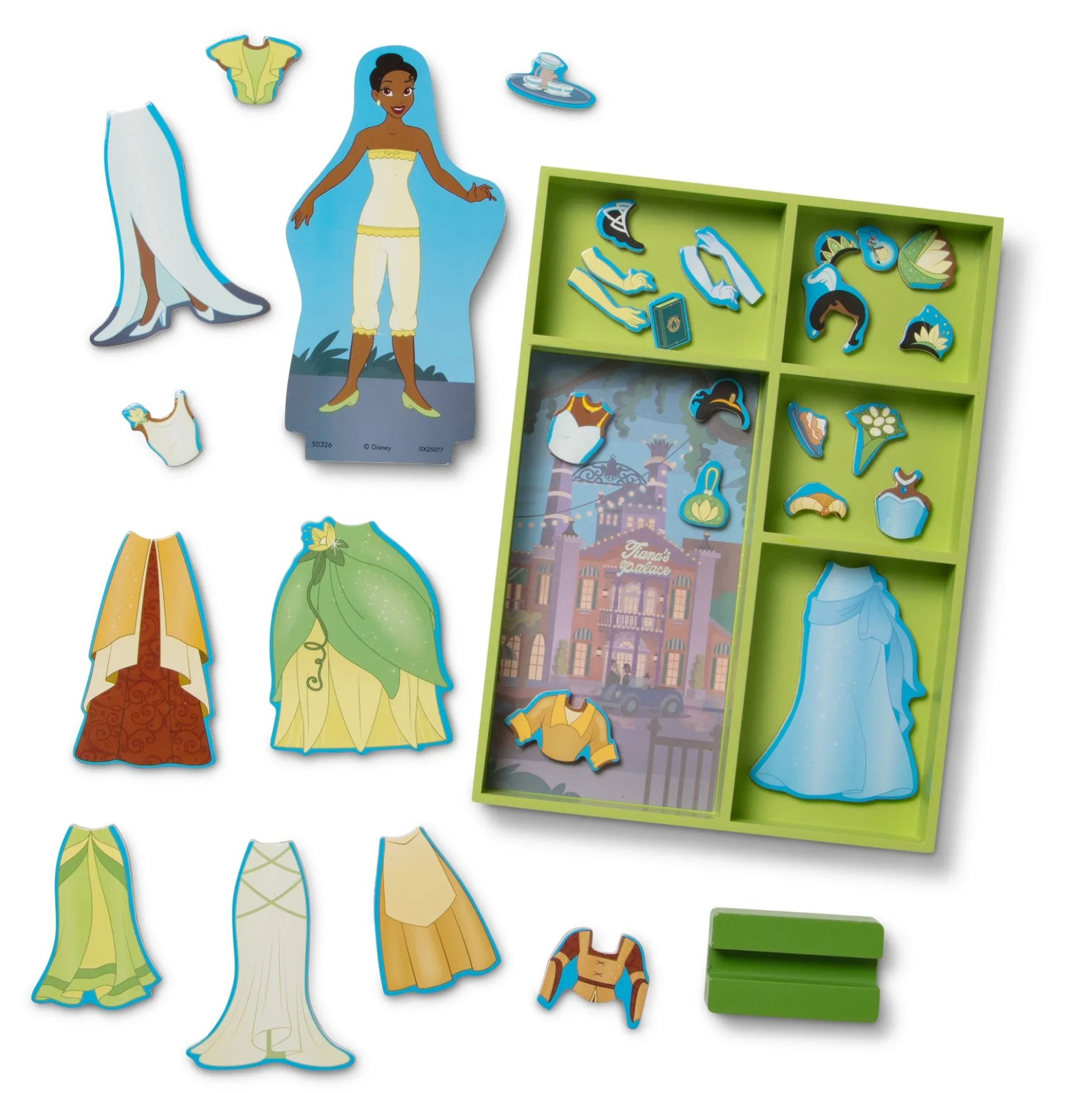 Disney Tiana Wooden Magnetic Dress-Up Play Set