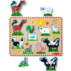Farm Animals Sound Puzzle - 8 Pieces