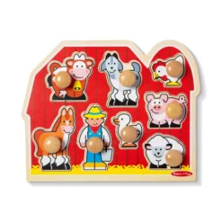 Farm Friends Jumbo Peg Puzzle - 8 Pieces