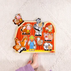Farm Friends Jumbo Peg Puzzle - 8 Pieces