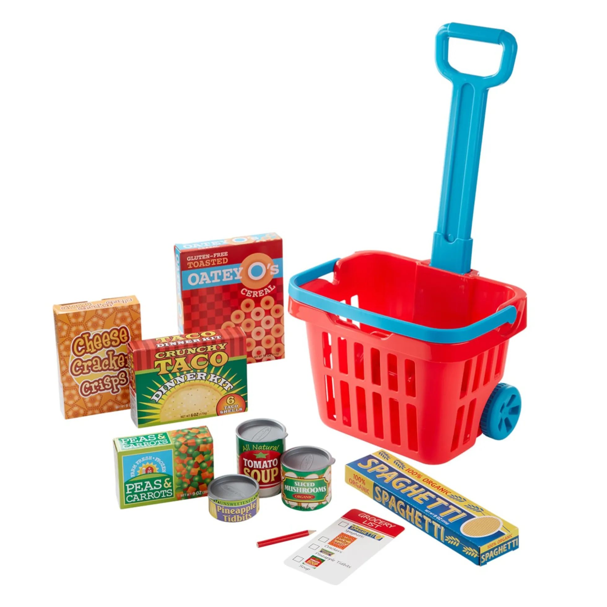 Fill & Roll Grocery Basket Play Set