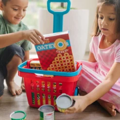 Fill & Roll Grocery Basket Play Set