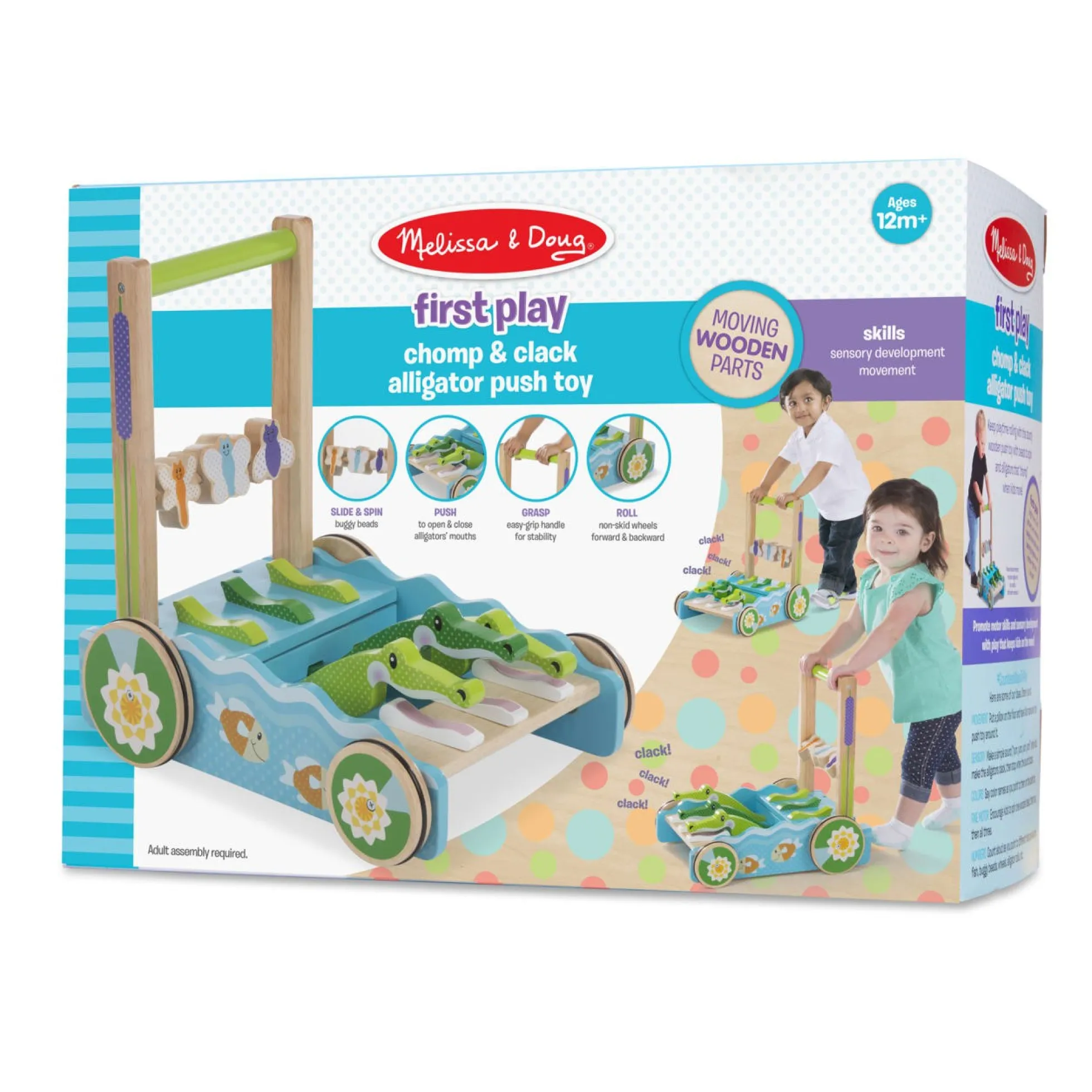 First Play Chomp & Clack Alligator Push Toy