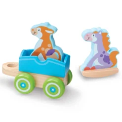 First Play Wooden Rocking Farm Animals Pull Train