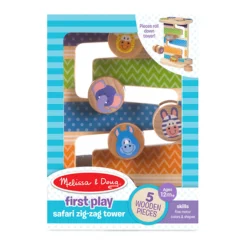 First Play Wooden Safari Zig-Zag Tower