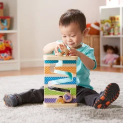 First Play Wooden Safari Zig-Zag Tower