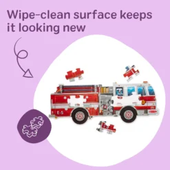Giant Fire Truck Floor Puzzle - 24 Pieces