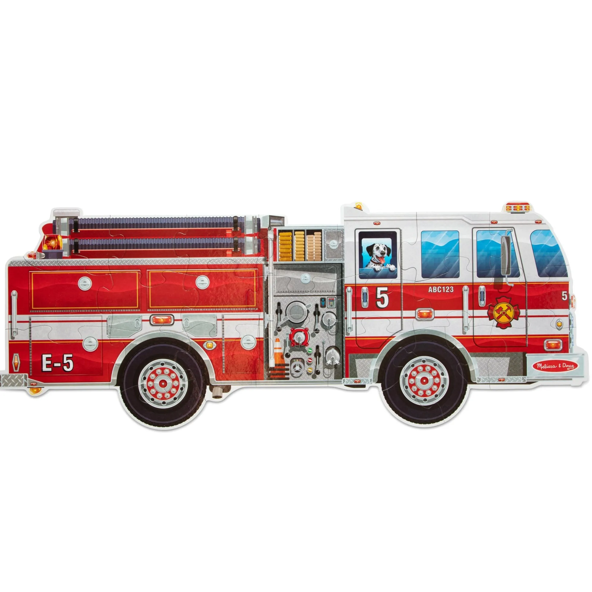 Giant Fire Truck Floor Puzzle - 24 Pieces