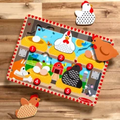 Happy Hens Push to Pop Puzzle