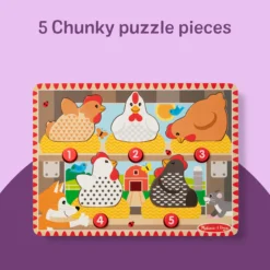 Happy Hens Push to Pop Puzzle