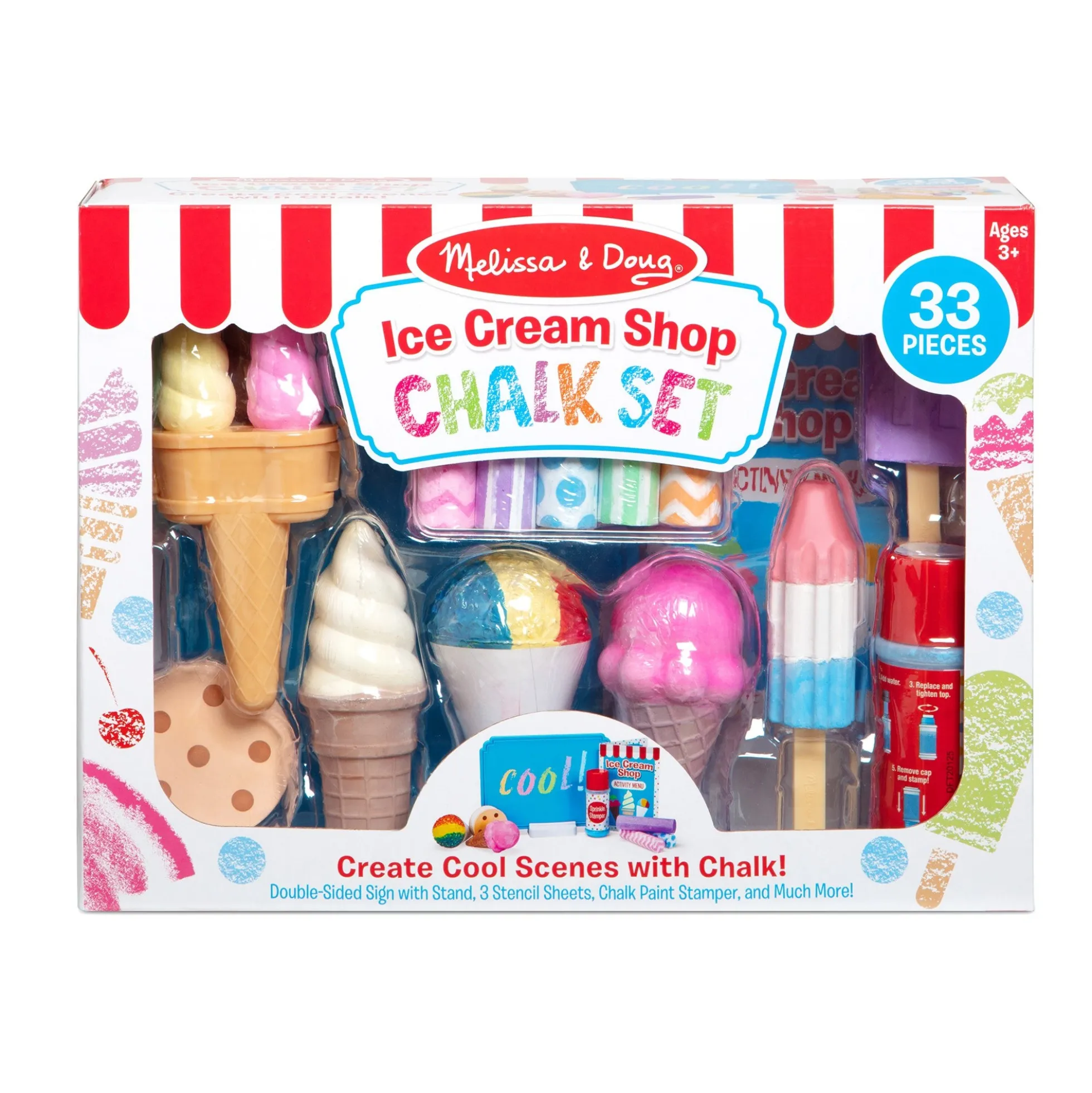 Ice Cream Shop Chalk Play Set