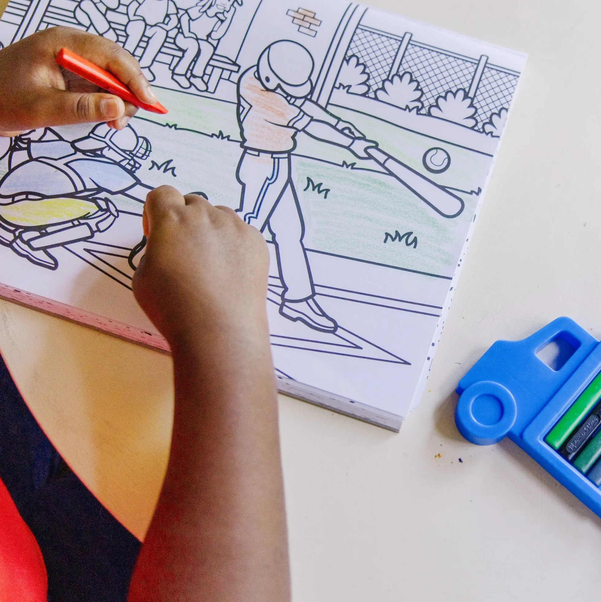 Jumbo 50-Page Kids' Coloring Pad - Space, Sharks, Sports, and More