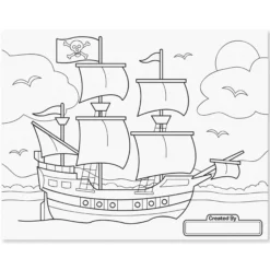 Jumbo 50-Page Kids' Coloring Pad - Space, Sharks, Sports, and More