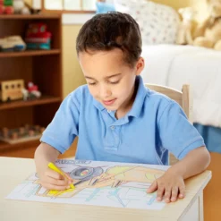 Jumbo 50-Page Kids' Coloring Pad - Space, Sharks, Sports, and More