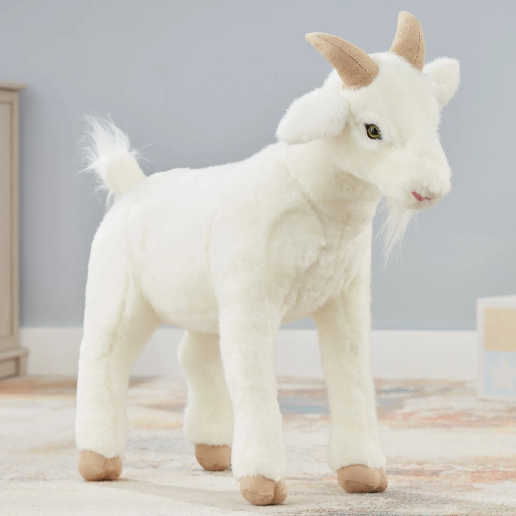 Lifelike Plush Goat