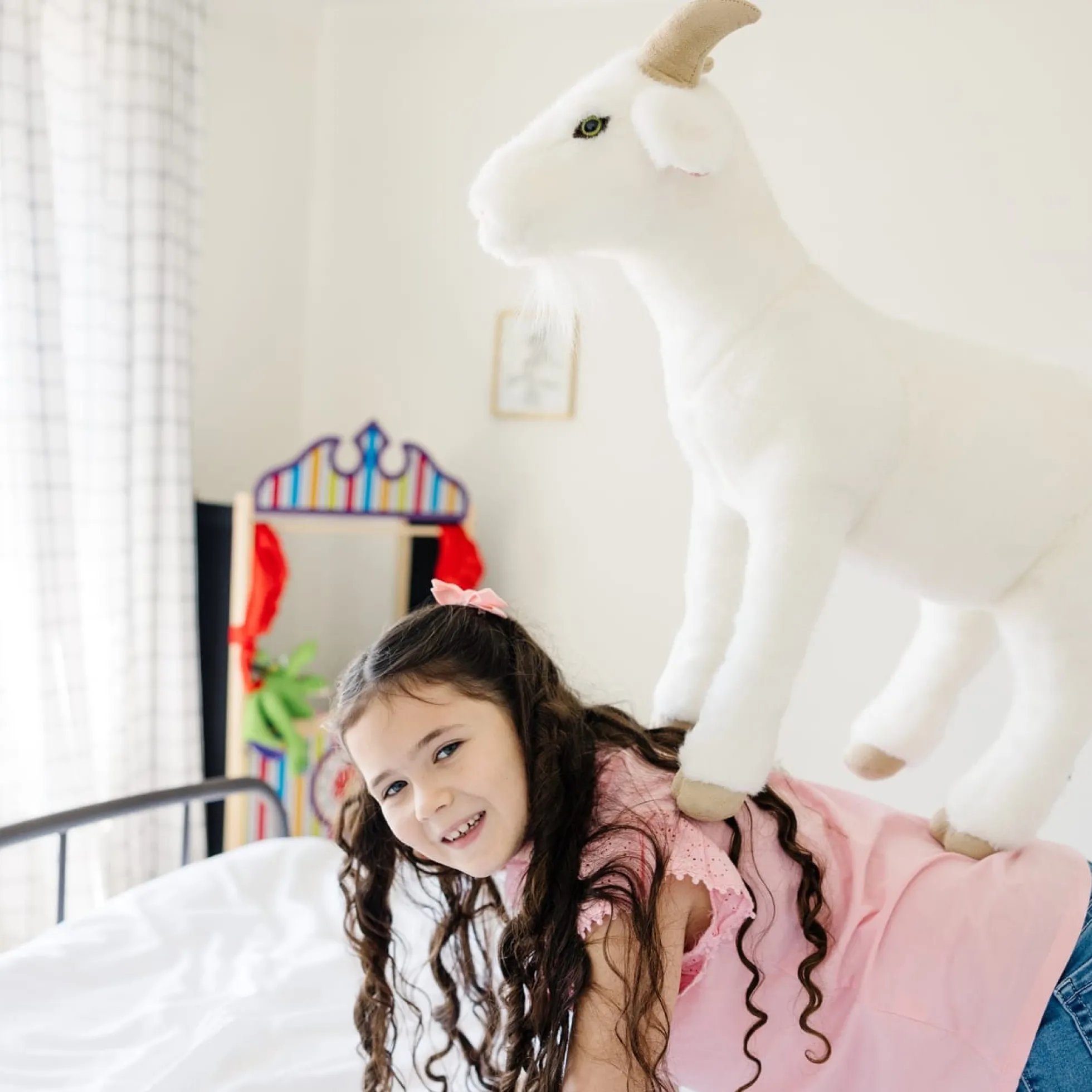 Lifelike Plush Goat