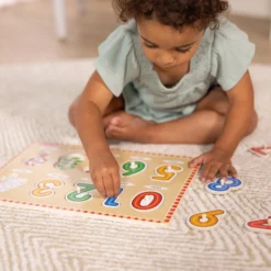 Lift & See Numbers Peg Puzzle - 10 Pieces