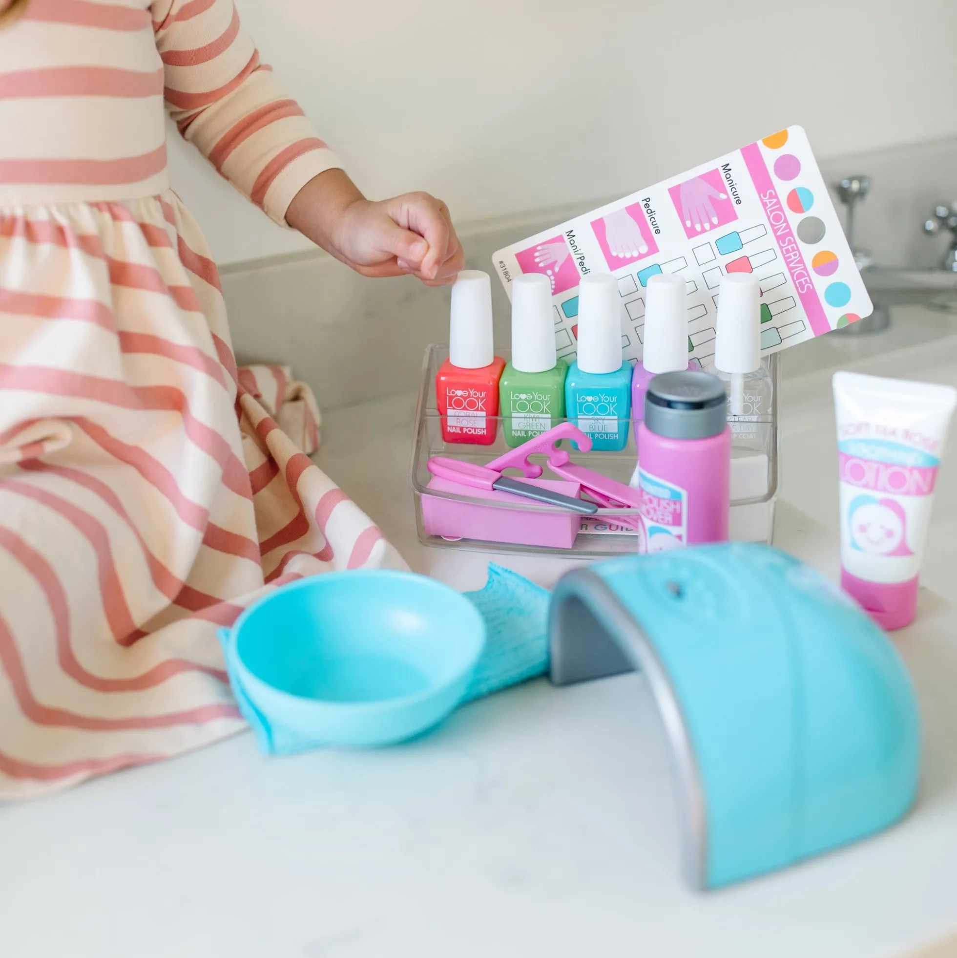Love Your Look Pretend Nail Care Play Set (Mess-Free - No Real Cosmetics)