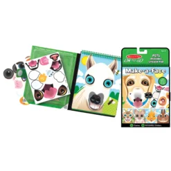 Make-A-Face Reusable Sticker Pad 3-Pack: Safari, Farm, Pets