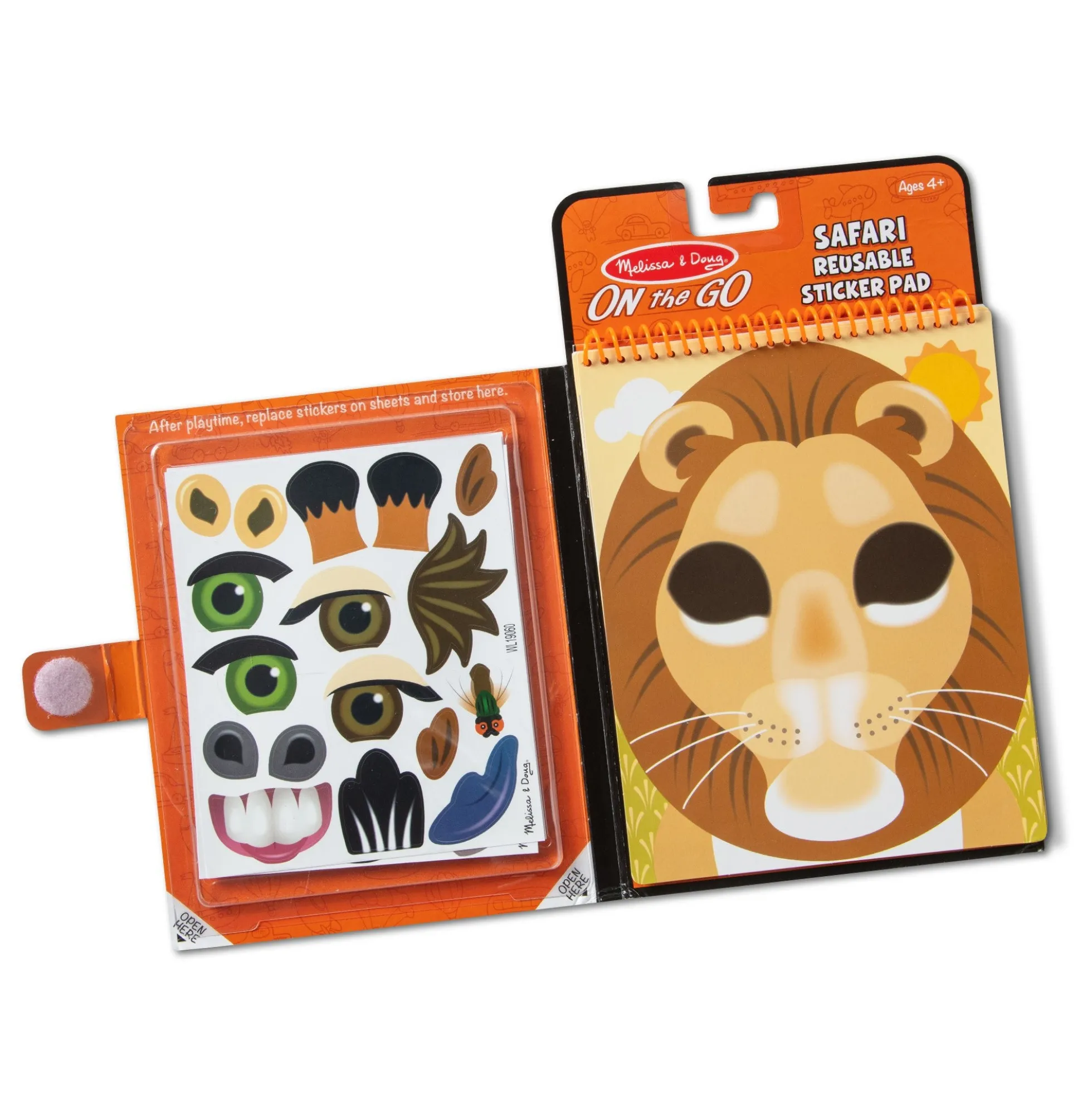 Make-a-Face – Safari Reusable Sticker Pad – On the Go Travel Activity