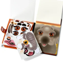 Make-a-Face – Safari Reusable Sticker Pad – On the Go Travel Activity