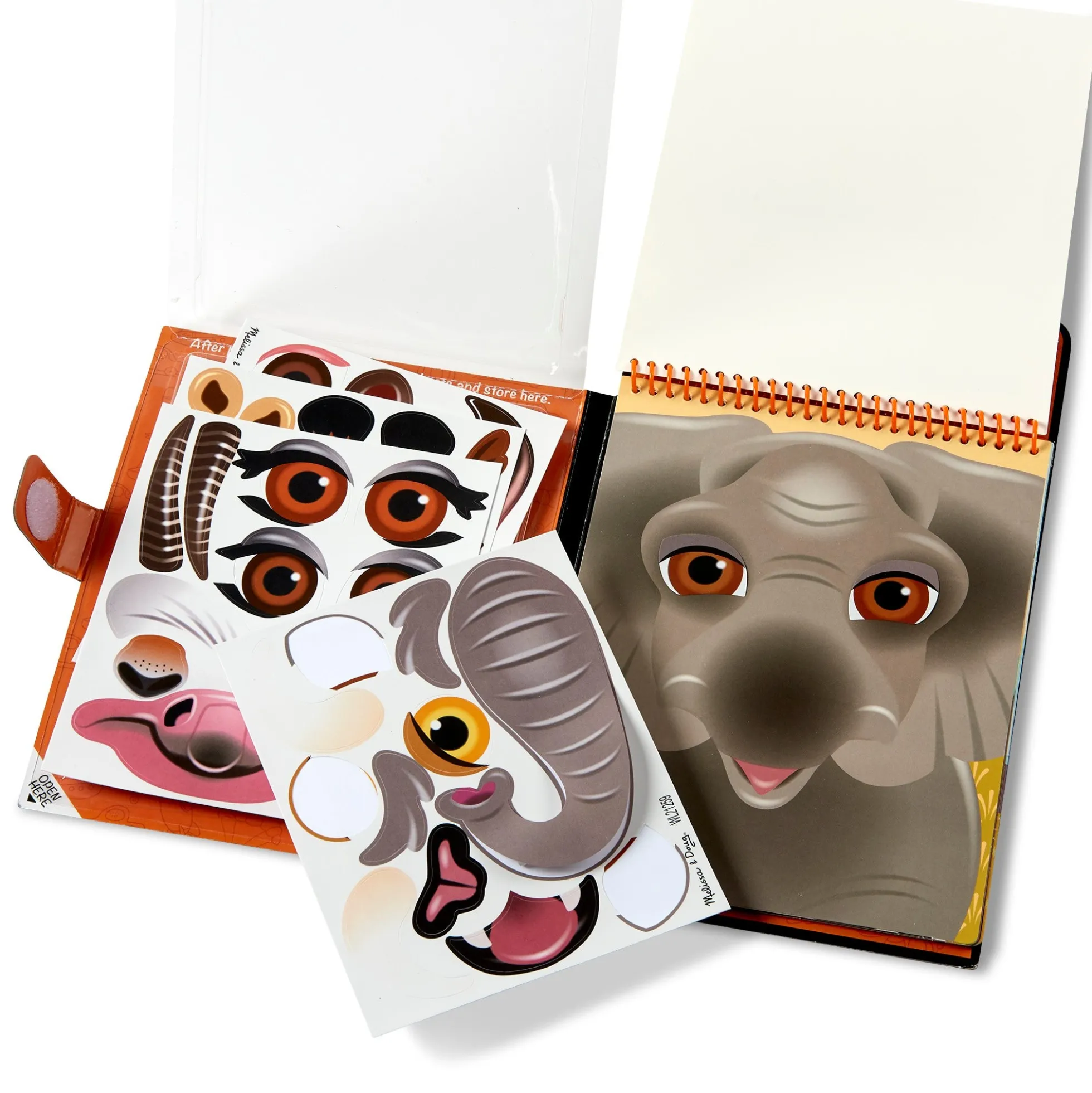 Make-a-Face – Safari Reusable Sticker Pad – On the Go Travel Activity