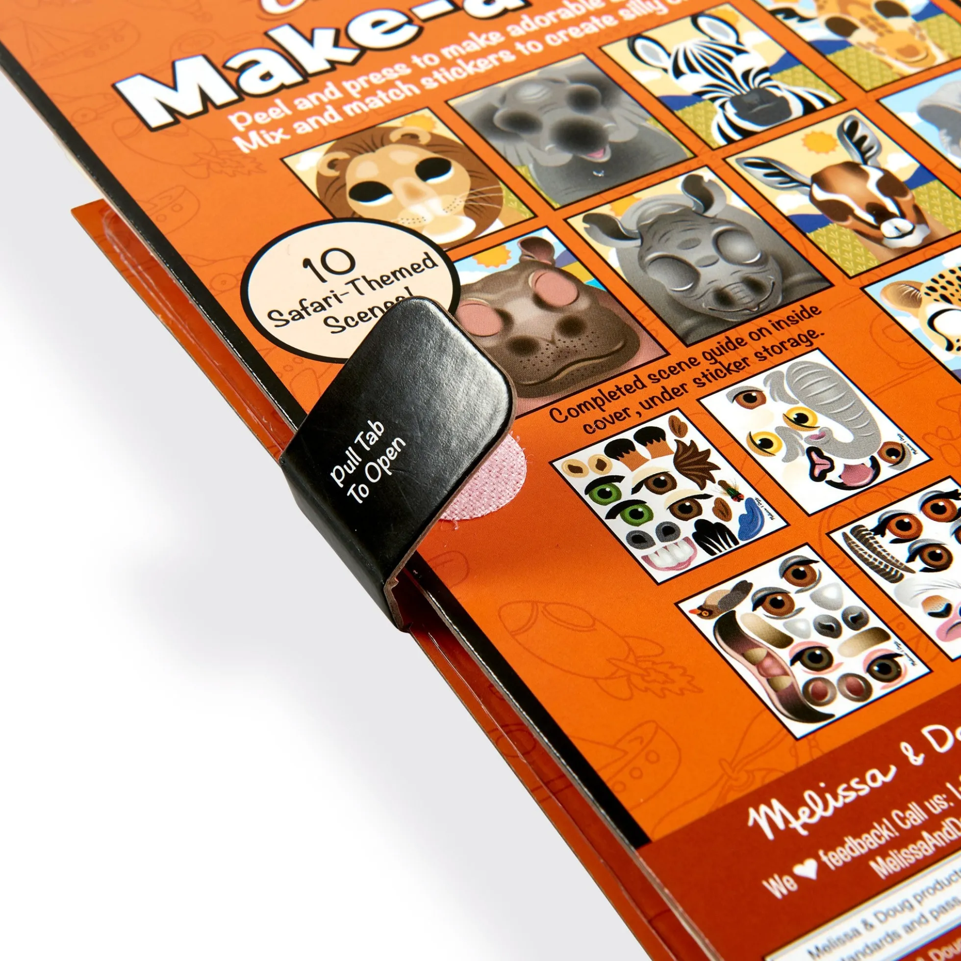 Make-a-Face – Safari Reusable Sticker Pad – On the Go Travel Activity