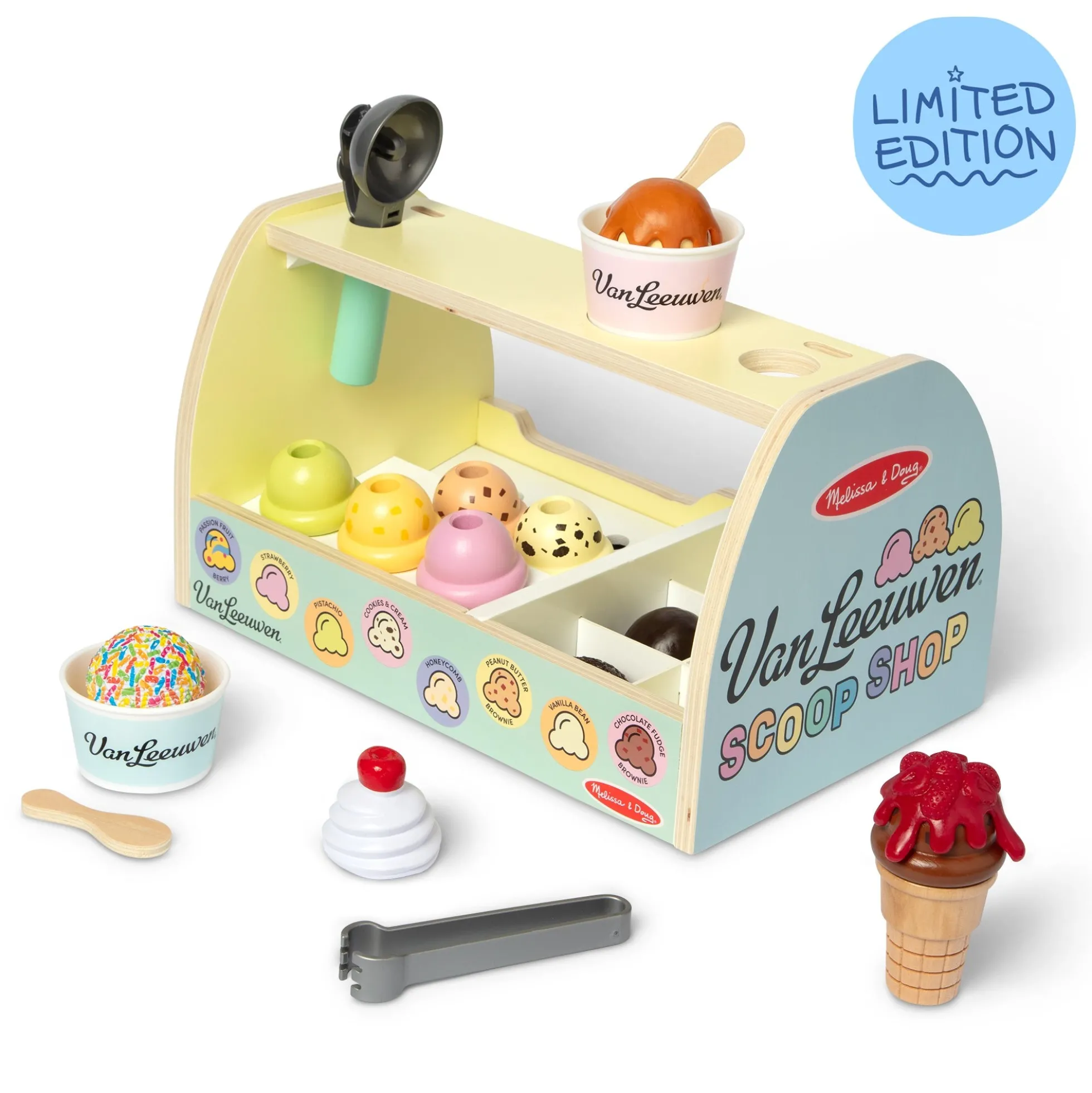 Melissa & Doug x Van Leeuwen Wooden Ice Cream Counter