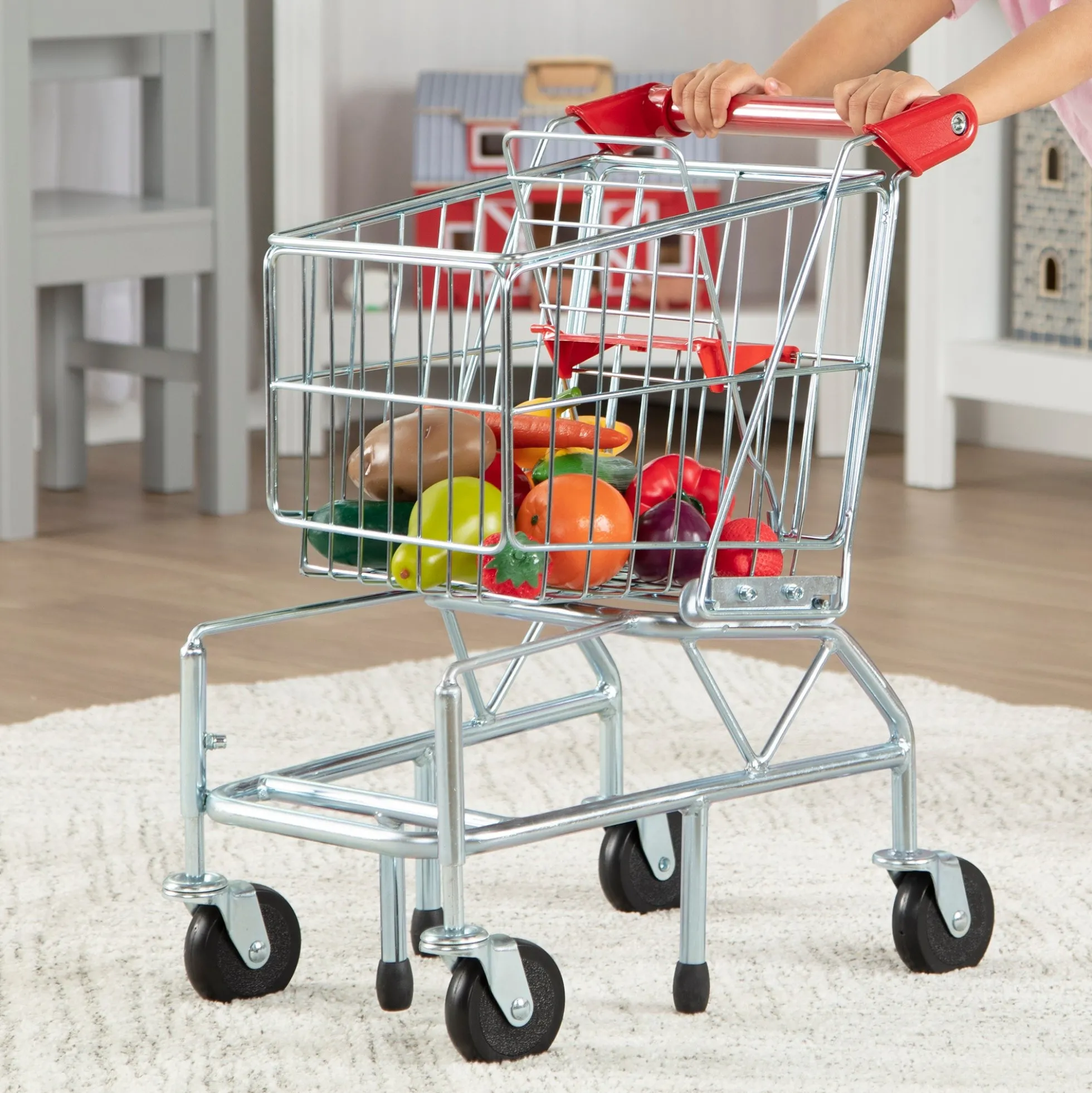 Metal Grocery Shopping Cart Toy