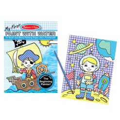 My First Paint With Water Kids' Art Pad With Paintbrush - Pirates, Space, Construction, and More